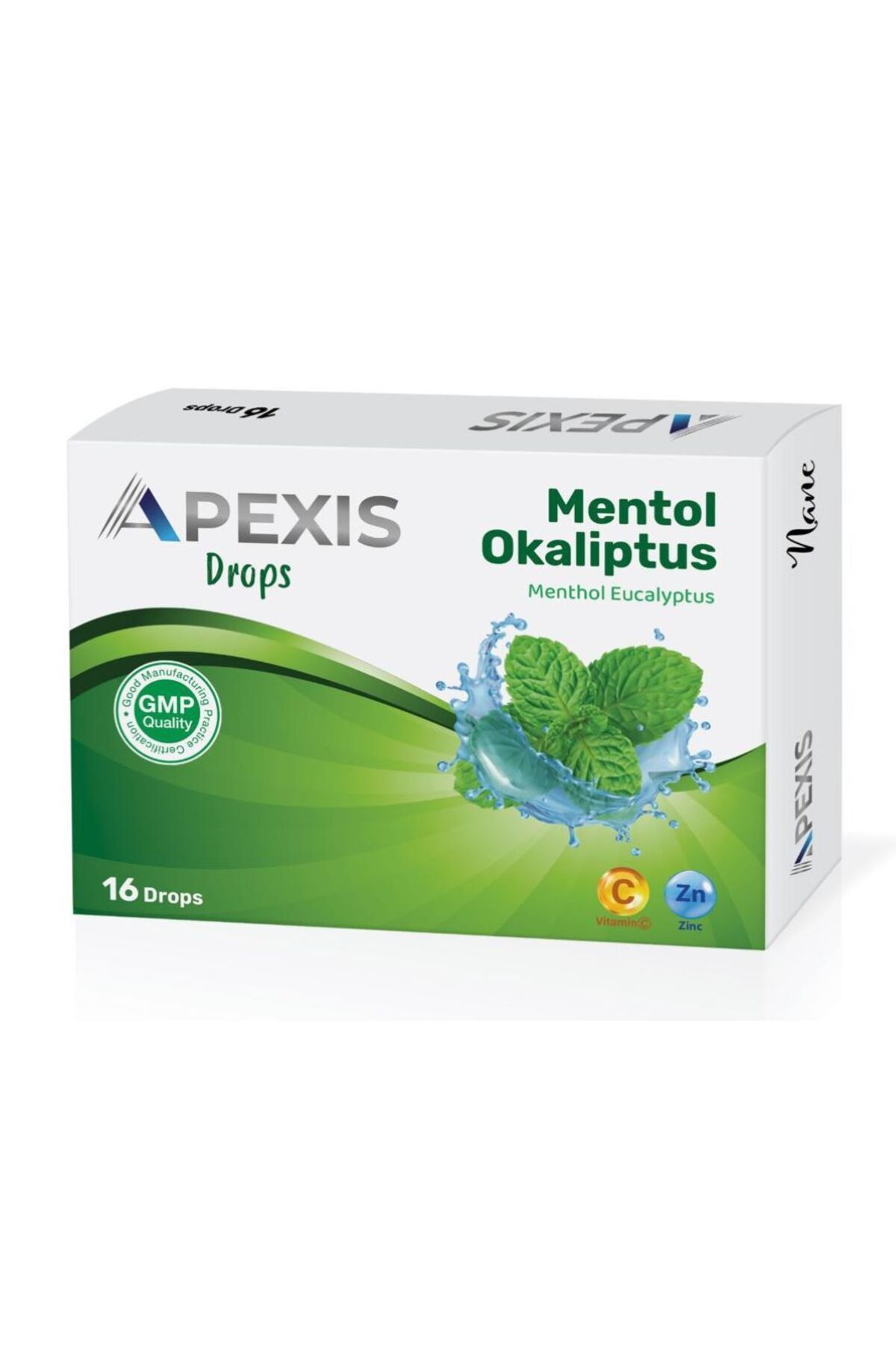 Apexis Drops Mentol Okaliptus Aromalı Pastil 16`lı Apexis Drops Mentol Okaliptus Aromalı Pastil 16`lı