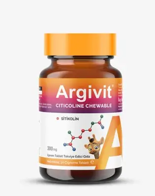 Argivit Citicoline Chewable Sitikolin İçeren Takviye Edici Gıda 30 Tablet