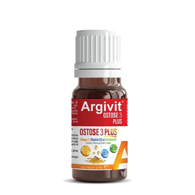 Argivit Ostosse3 Plus Omega-3 ve Vitamin D3 İçeren Takviye Edici Gıda 10 ml