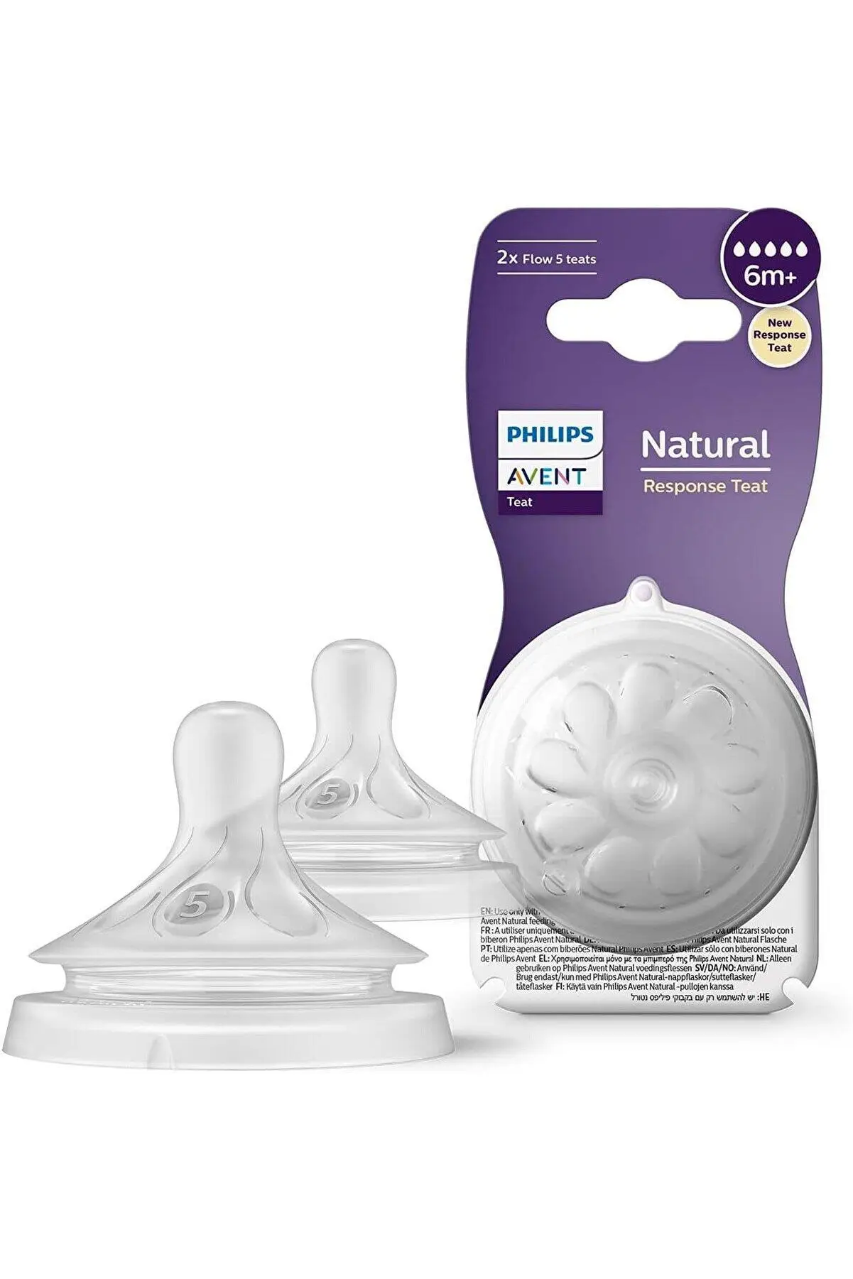 Avent Natural Response Biberon Emziği 5 Numara 6+ Ay 2'li