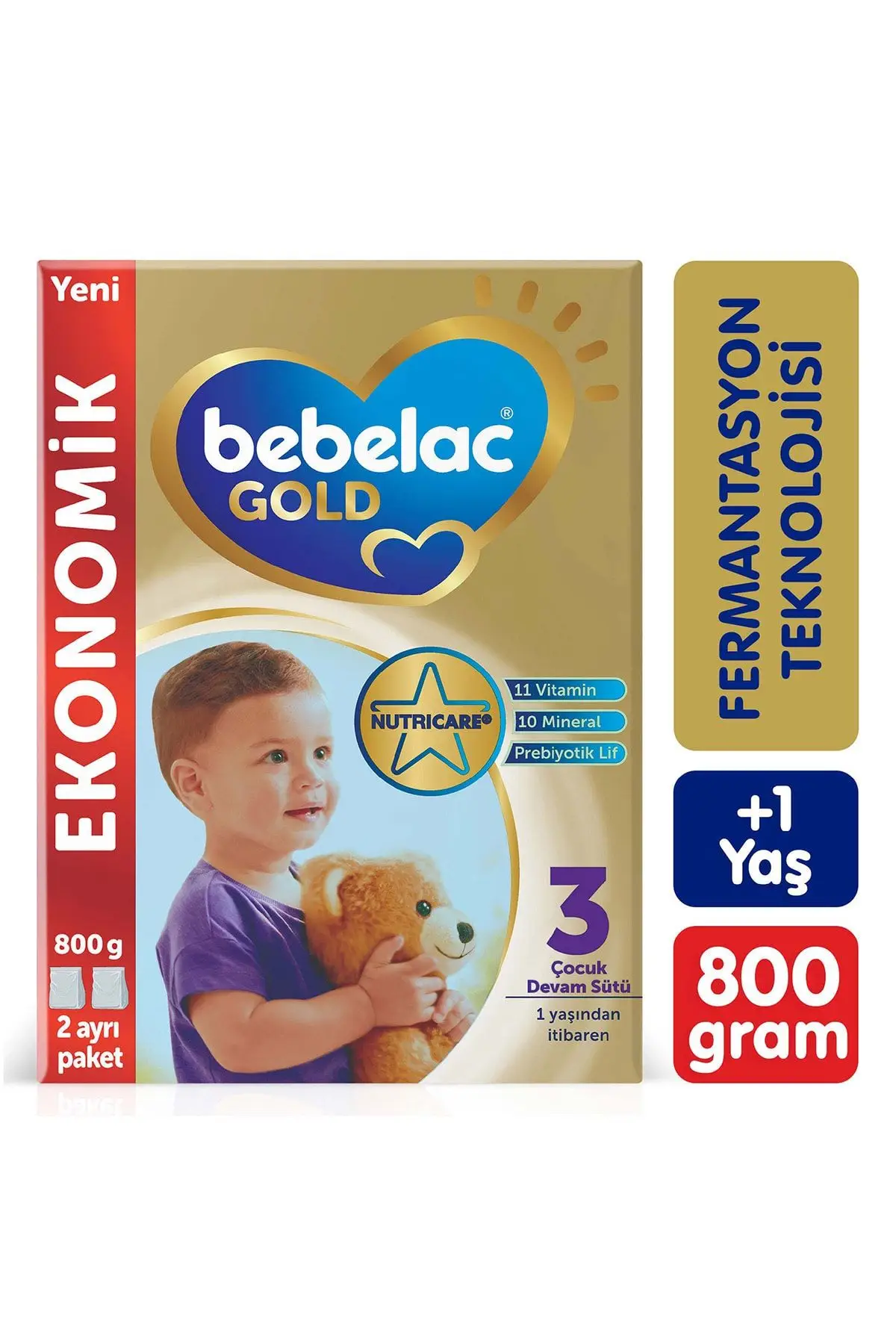 Bebelac Gold 3 Devam Sütü 9 Ay+ 800 gr