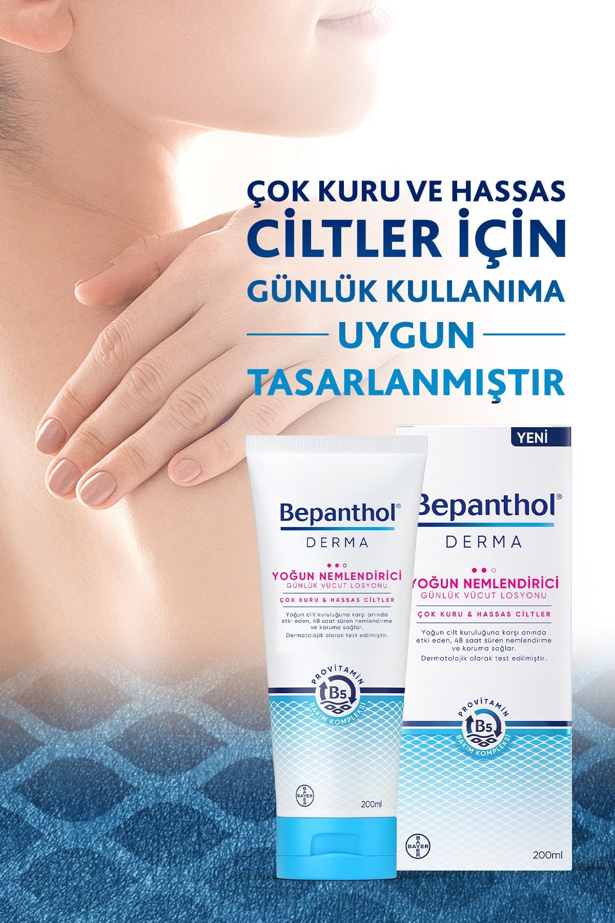 Bepanthol Derma Yoğun Nemlendirici Günlük Vücut Losyonu 200 ml Çok Kuru ve Hassas Ciltler Bepanthol Derma Yoğun Nemlendirici Günlük Vücut Losyonu 200 ml Çok Kuru ve Hassas Ciltler