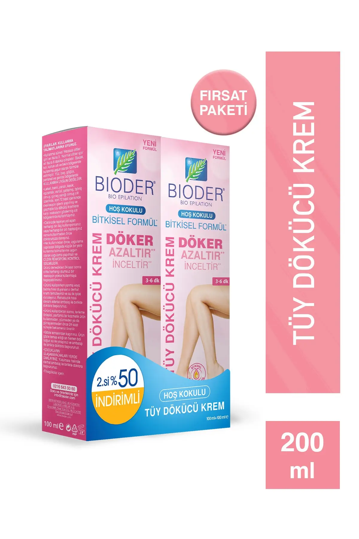 Bioder Tüy Dökücü Krem Kadınlara Özel 100 ml - 2. Ürün %50 İndirim Etiketli