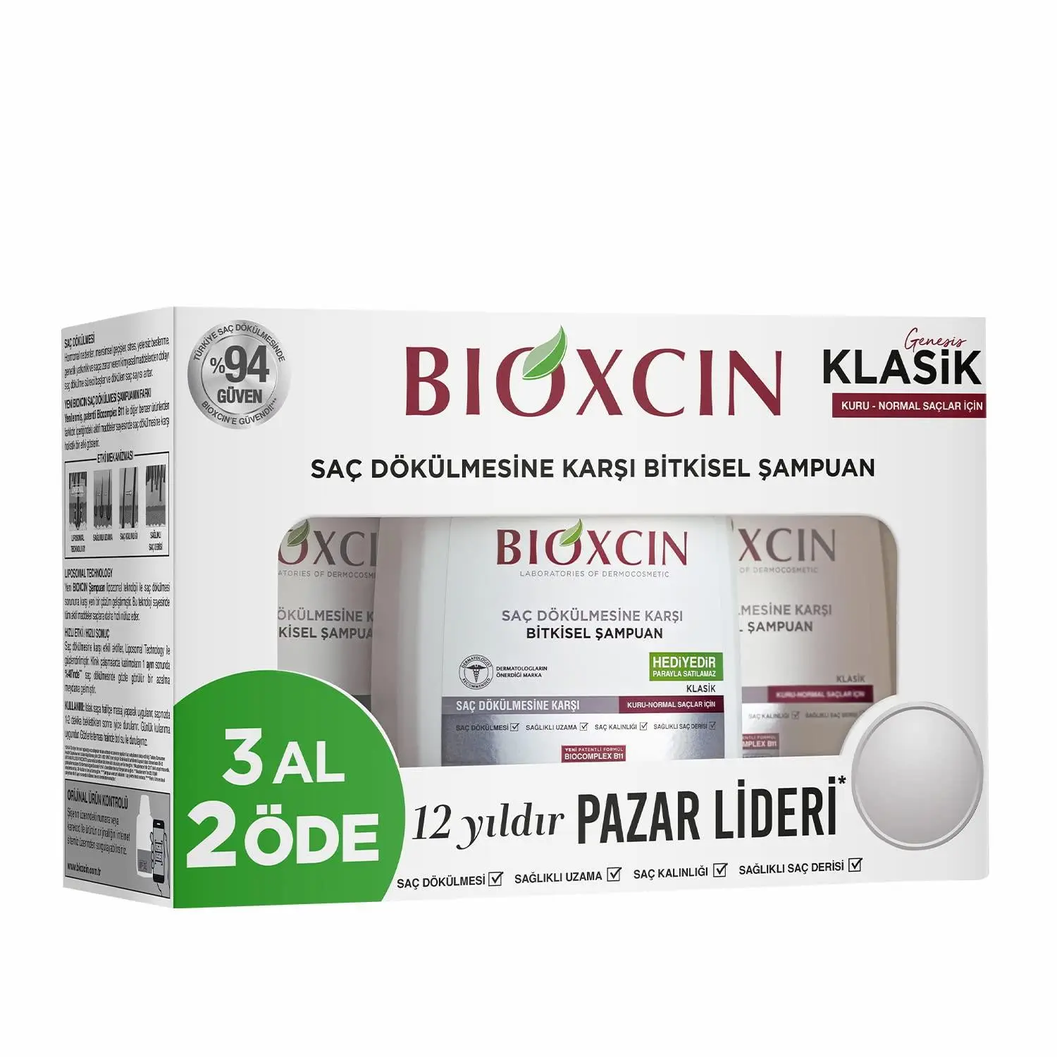 Bioxcin Genesis Kuru ve Normal Saçlar İçin Şampuan 300 ml - 3 Al 2 Öde 