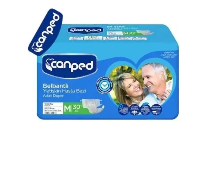 Canped Belbantlı Tekstil Yüzey Hasta Bezi Medium 30'lu