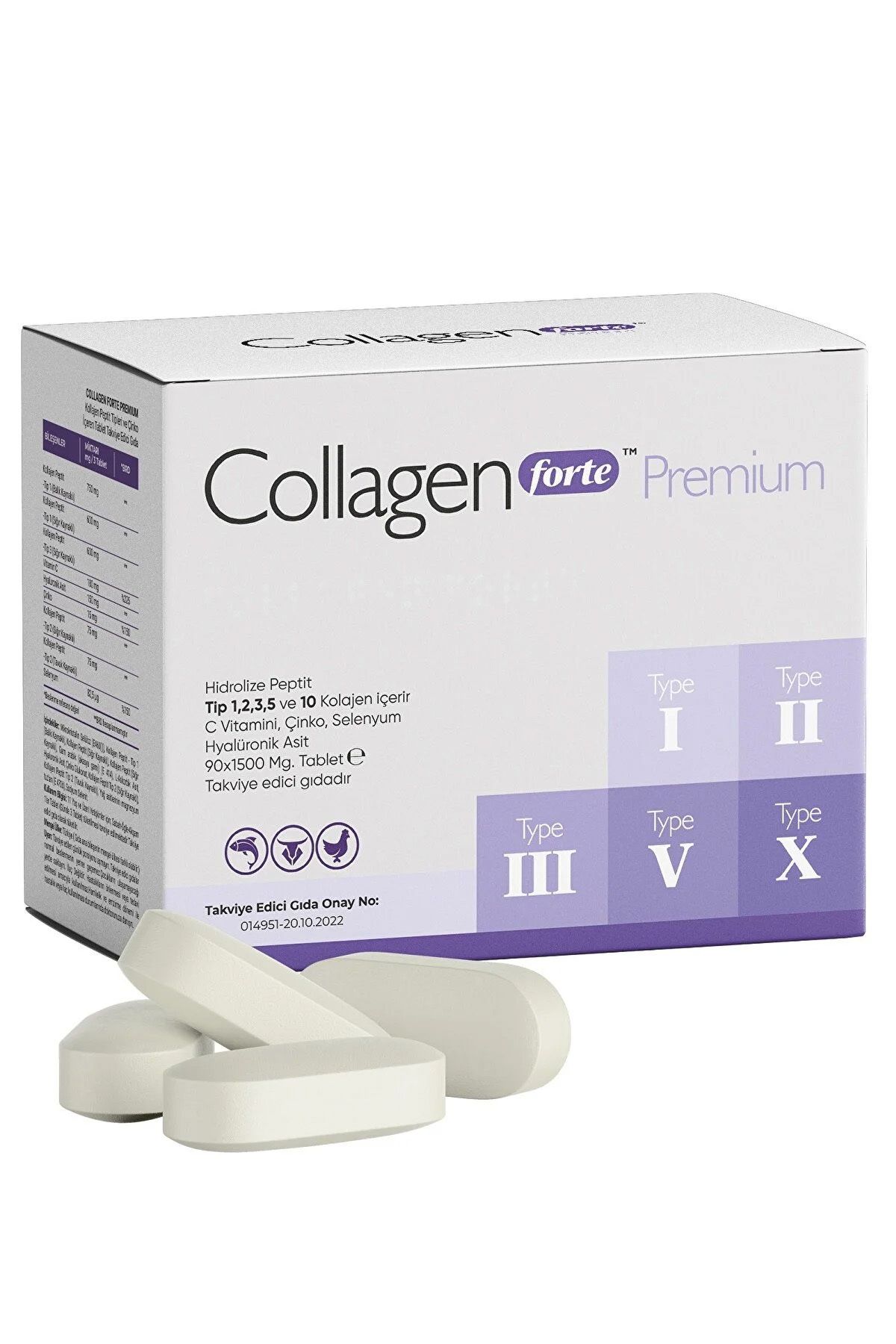 Collagen Forte Premium 1500 mg 90 Tablet Collagen Forte Premium 1500 mg 90 Tablet