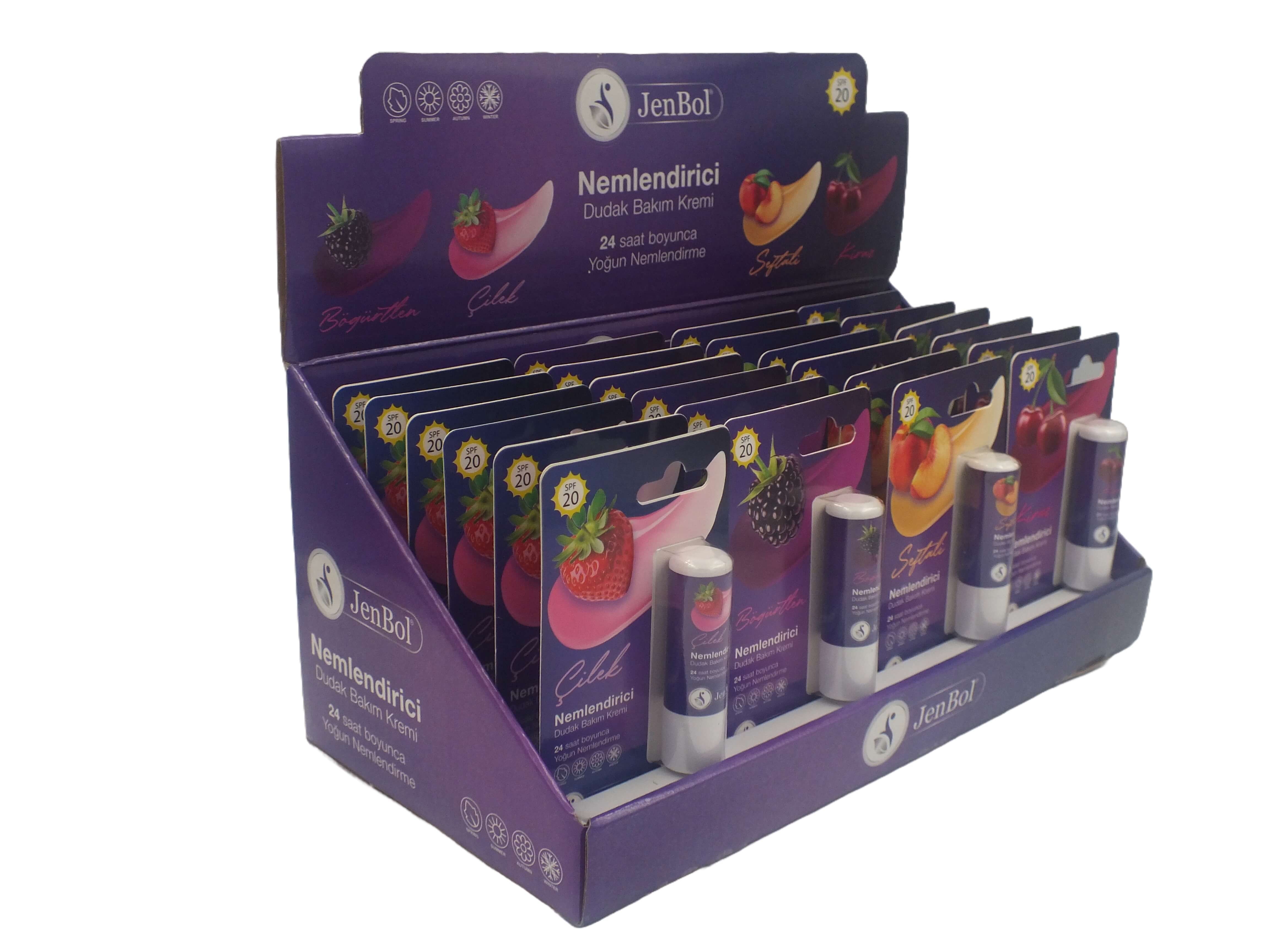 Jenbol Lip Balm Karma Stant 24`lü Jenbol Lip Balm Karma Stant 24`lü