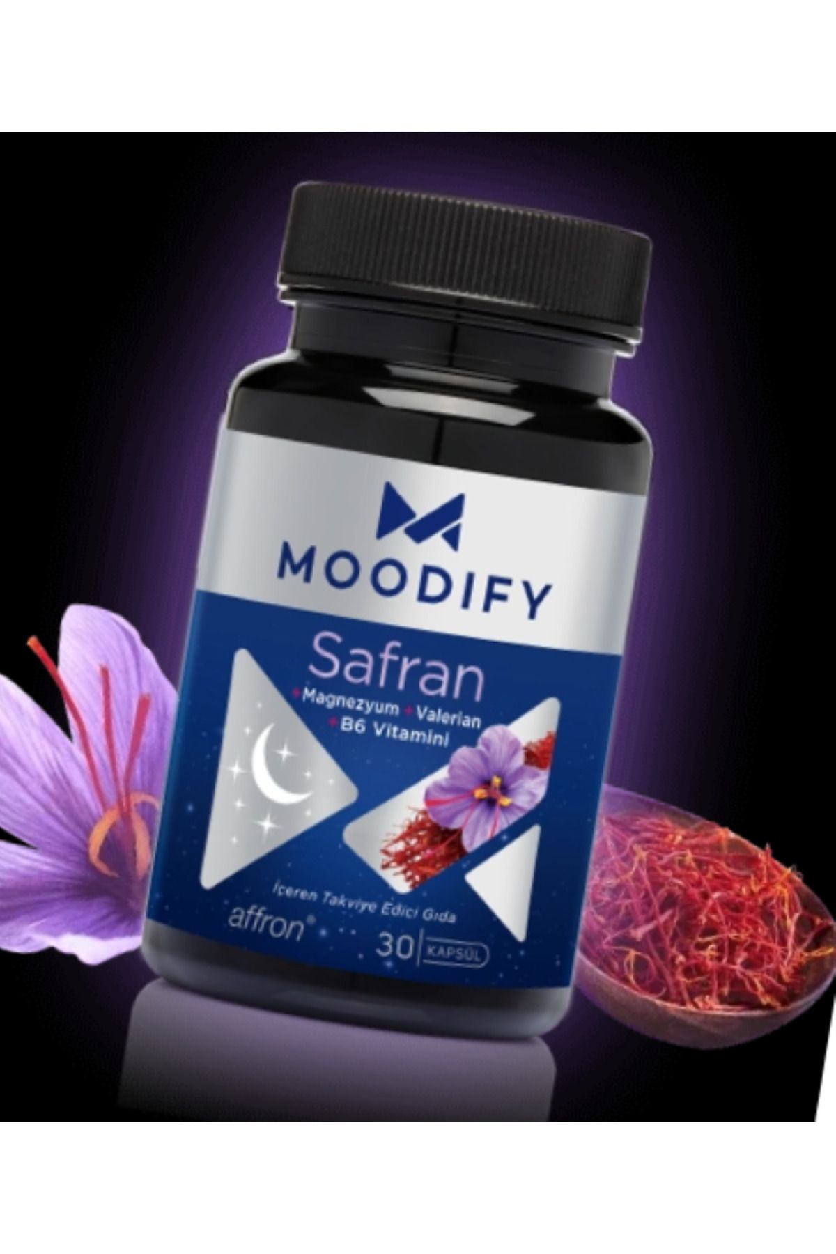 Moodify Safran Magnezyum Valerian B6 Vitamin 30 Kapsül Moodify Safran Magnezyum Valerian B6 Vitamin 30 Kapsül