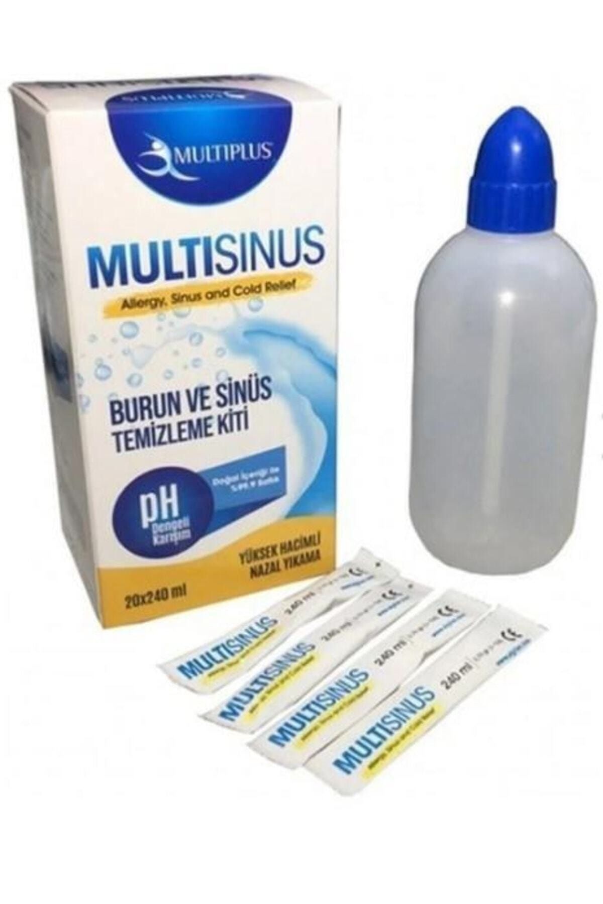 Multiplus Burun ve Sinüs Temizleme Kiti 20`li 240 ml Multiplus Burun ve Sinüs Temizleme Kiti 20`li 240 ml