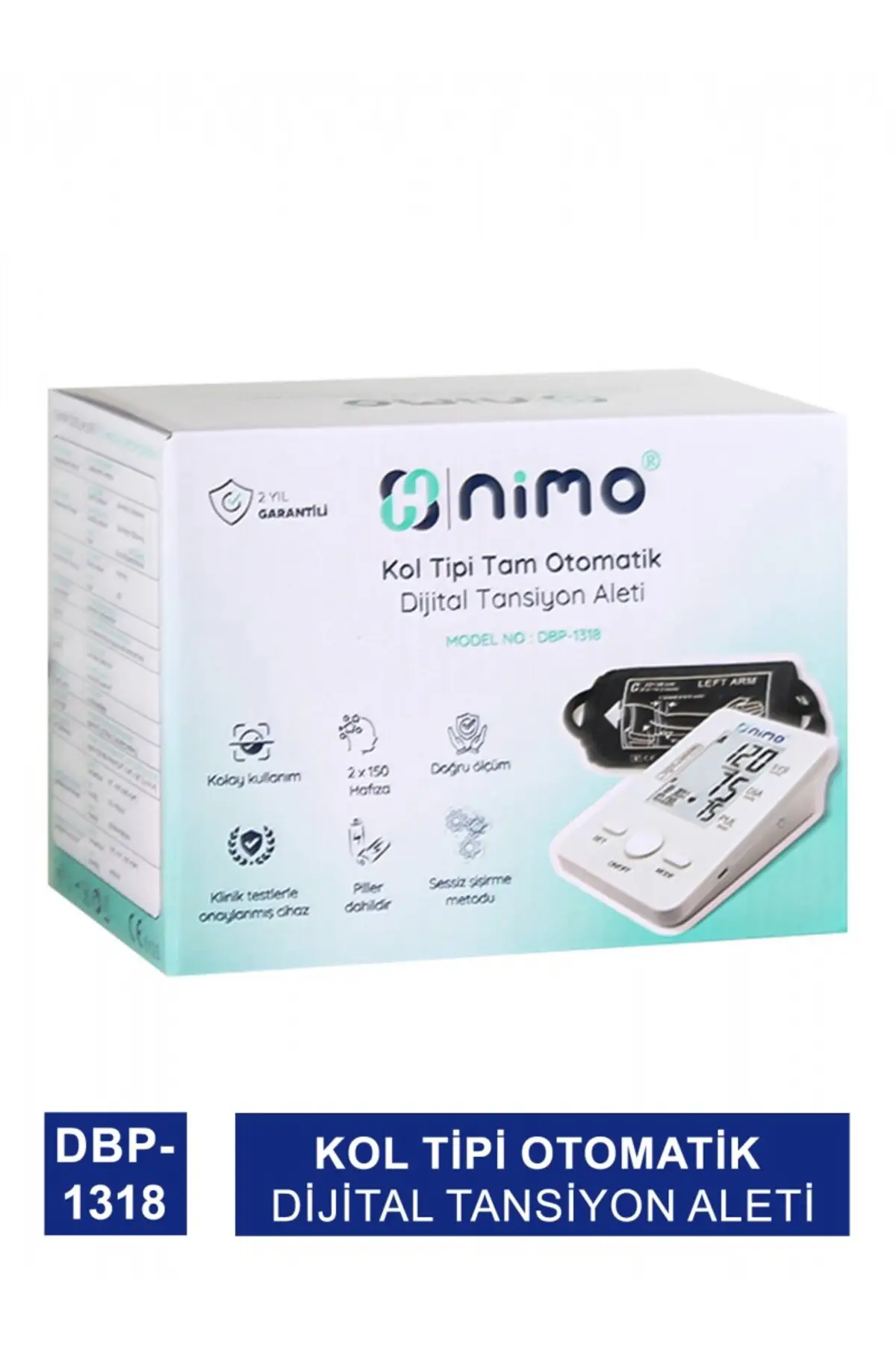Nimo Kol Tipi Tam Otomatik Dijital Tansiyon Aleti DBP-1318
