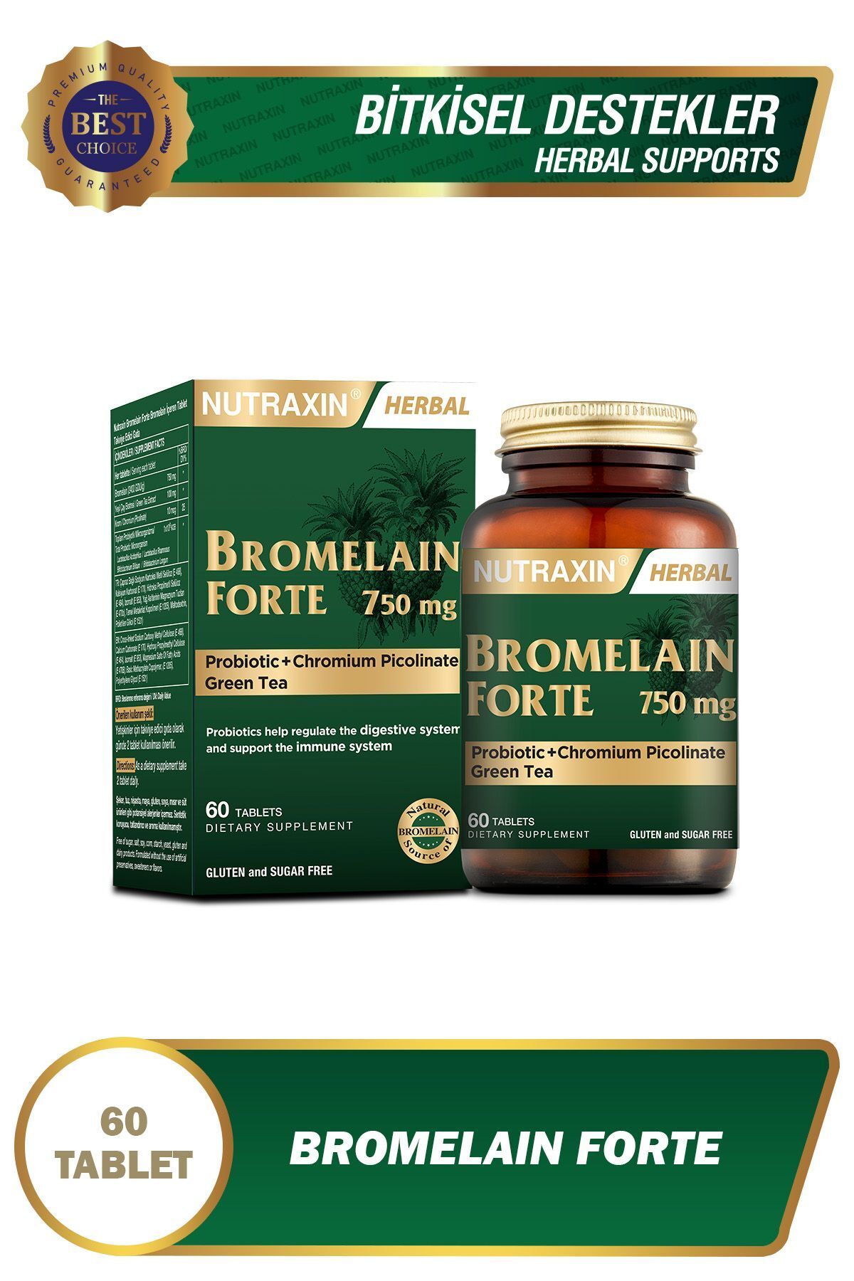 Nutraxin Bromelain Forte 60 Tablet Nutraxin Bromelain Forte 60 Tablet