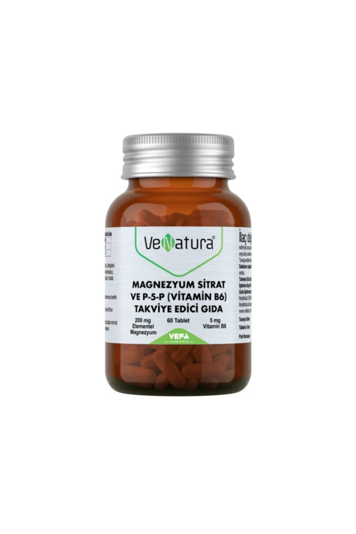 VeNatura Magnezyum Sitrat Ve P-5-p (VİTAMİN B6) Takviye Edici Gıda 60 Tablet VeNatura Magnezyum Sitrat Ve P-5-p (VİTAMİN B6) Takviye Edici Gıda 60 Tablet